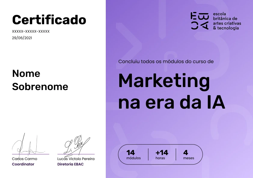 Certificado EBAC — Marketing na era da IA